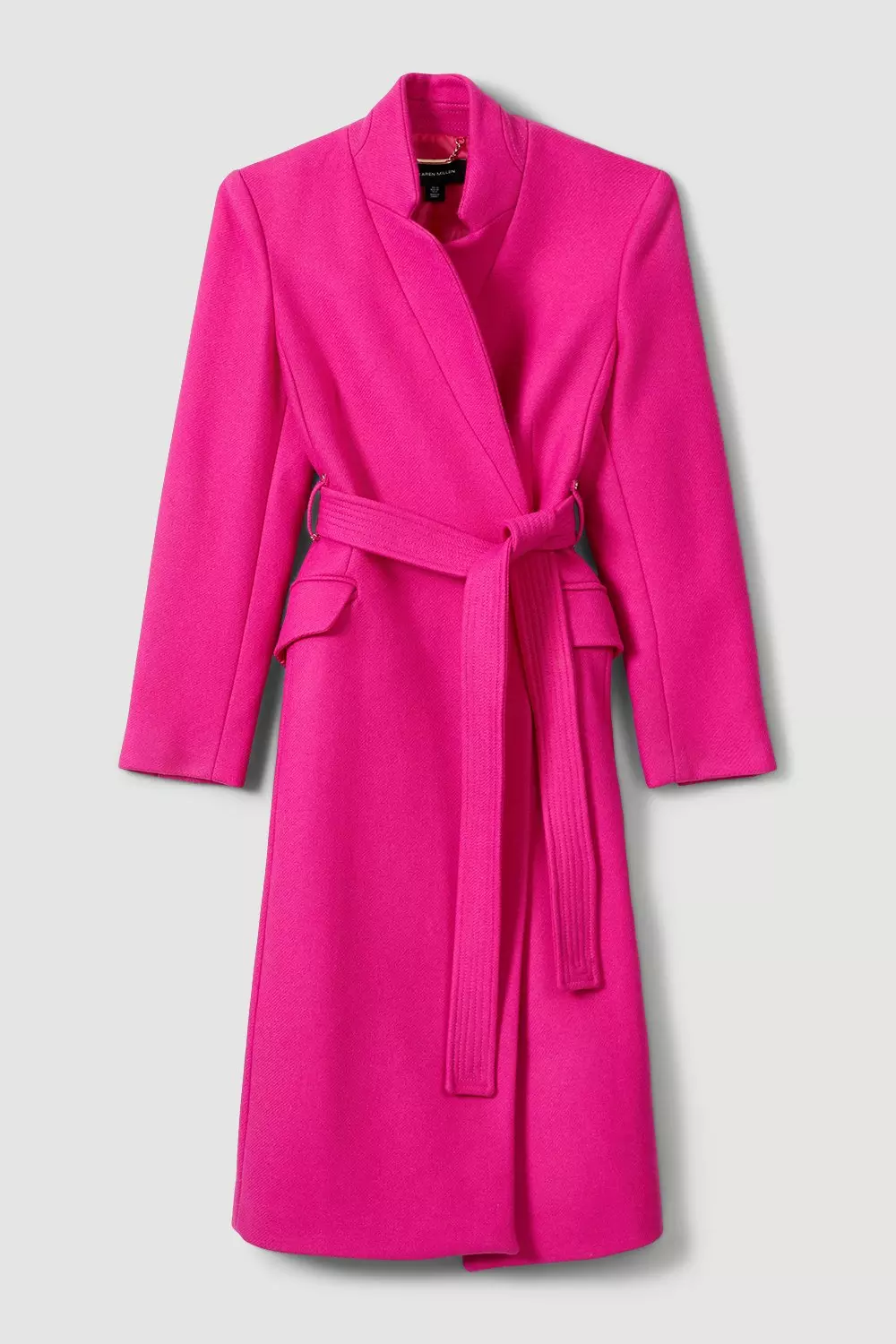 Italian Virgin Wool Intank Topment Notch Neck Coat | Karen